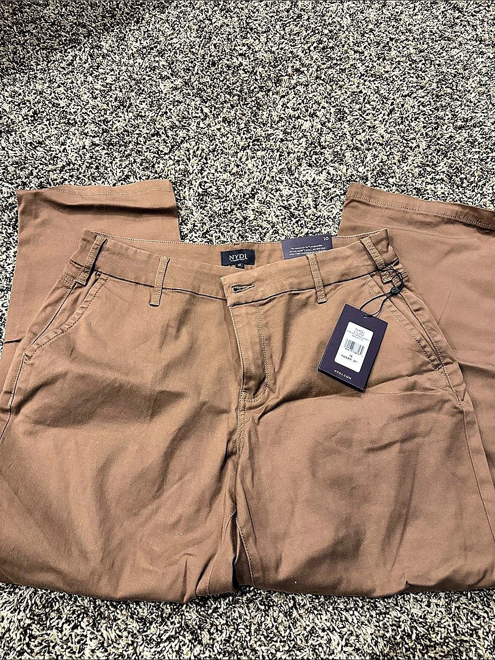 NYDJ Straight Leg Ankle Pant Pants in Brown Size 10 NWT